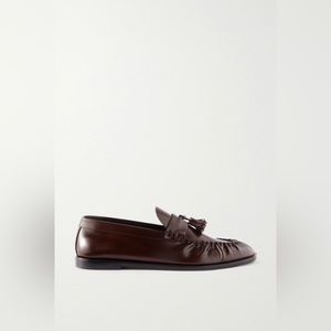 NIB The Row Calfskin Tassel Loafers Espresso 38 38.5